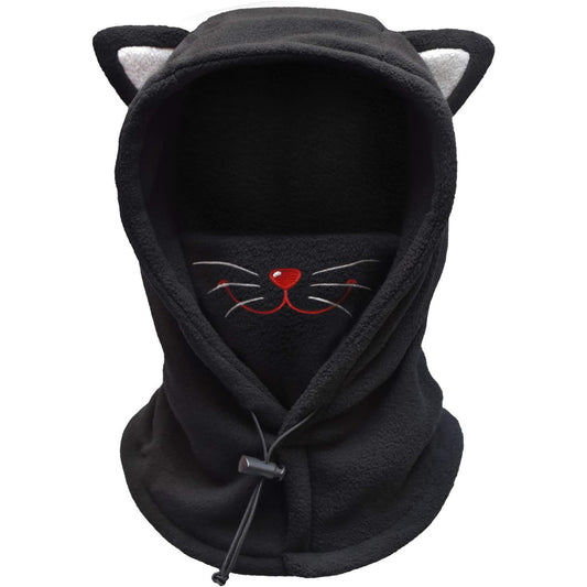 Balaclava de Forro Polar con Diseño de Gato - Cálida y Adorable para Jóvenes🐱❄️