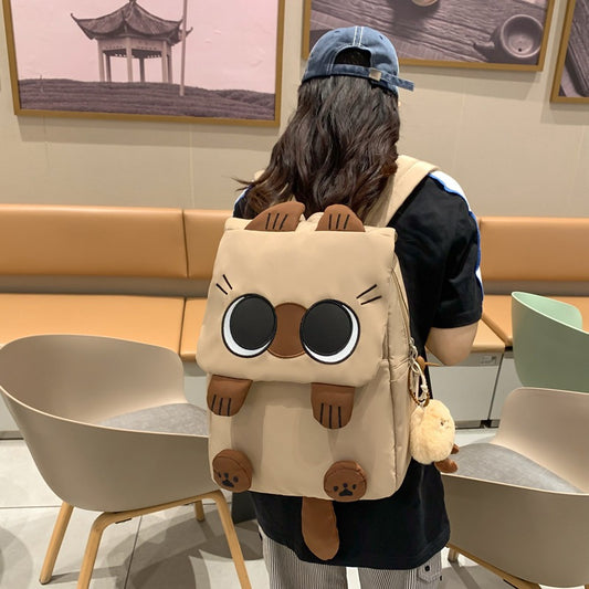 Mochila Grande con Dibujos de Gato Siamés - Diseño Adorable y Divertido