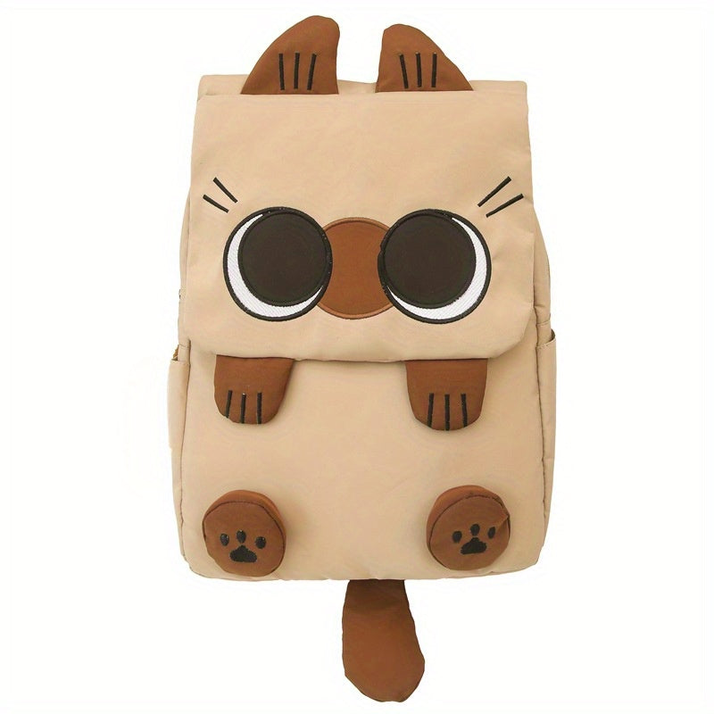 Mochila Grande con Dibujos de Gato Siamés - Diseño Adorable y Divertido