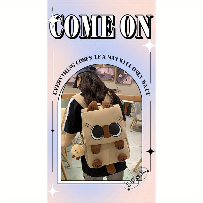 Mochila Grande con Dibujos de Gato Siamés - Diseño Adorable y Divertido