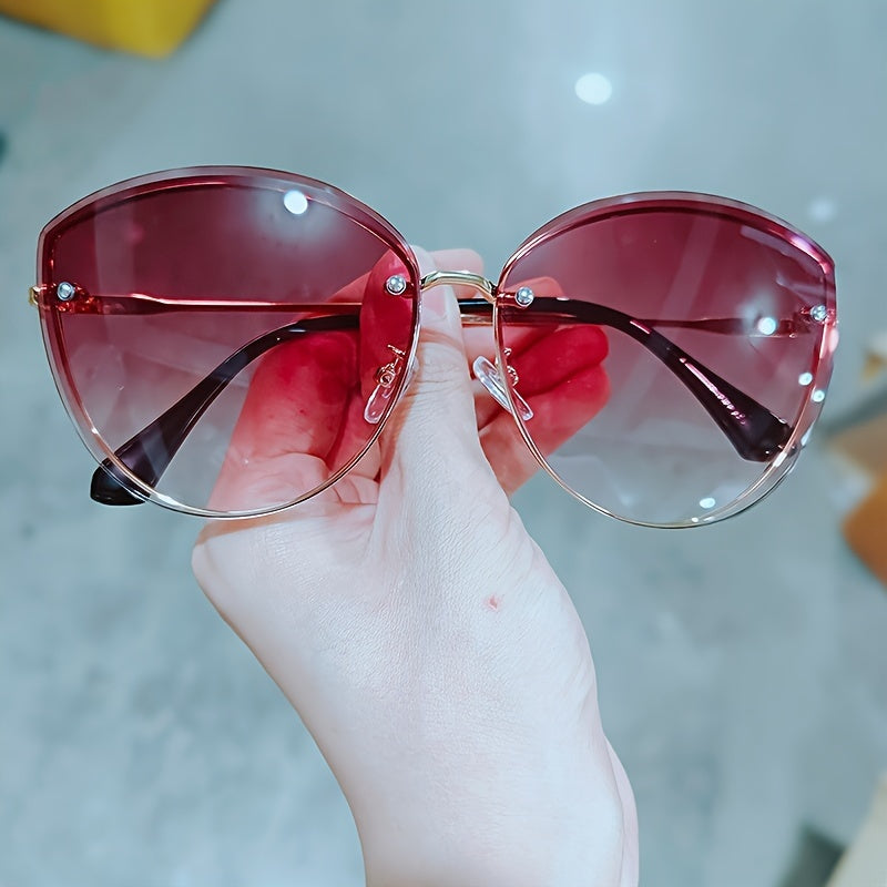 Gafas de Moda "Cat Eye" Estilo Coreano – Diseño Irregular y Lentes Efecto Océano