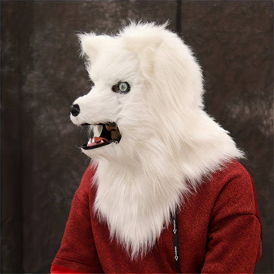 Máscara Realista de Zorro para Halloween - Diseño con Boca Abierta 🦊🎃