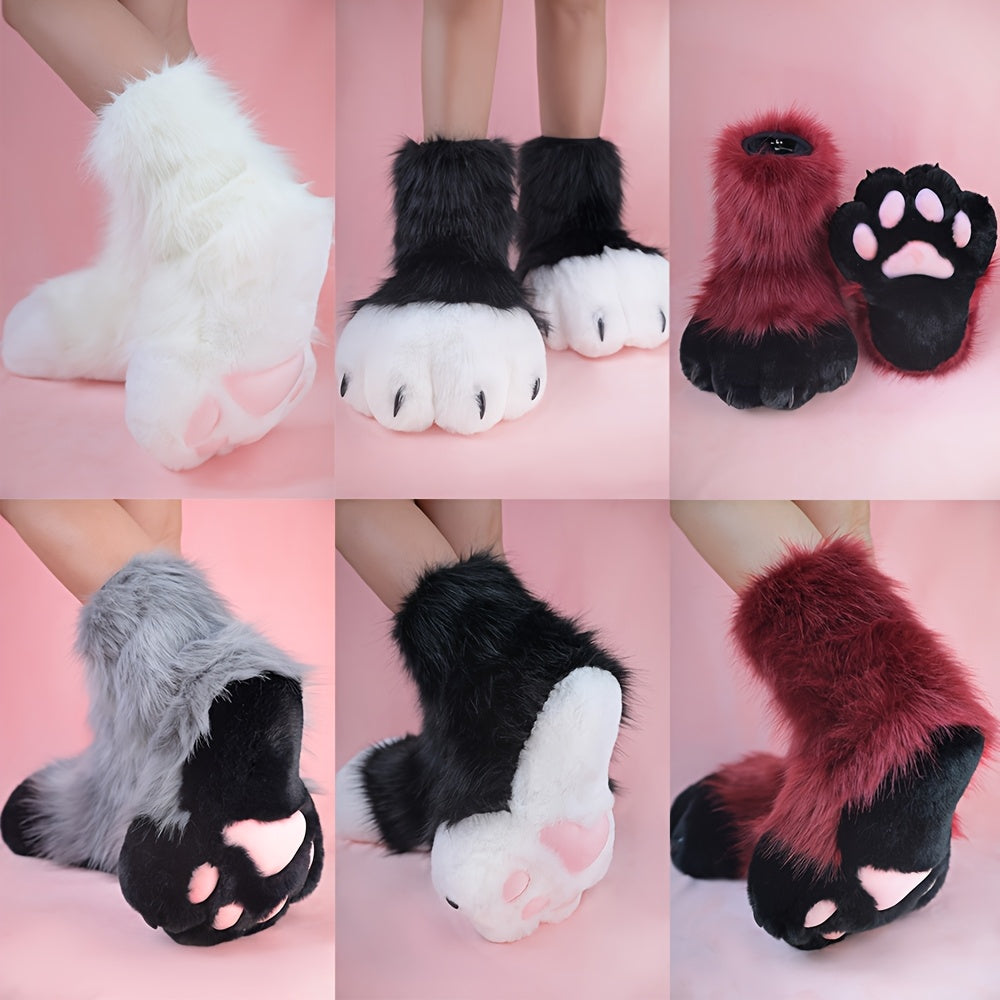 Pantuflas de Peluche con Temática Animal - Panda, Lobo, Perro y Zorro 🐾🐼🐺🦊