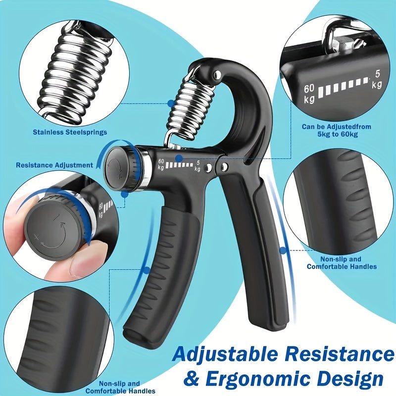 💪 Entrenador de Fuerza de Agarre Ajustable con Escala de Contrapeso – Fortalece Tu Mano y Antebrazo