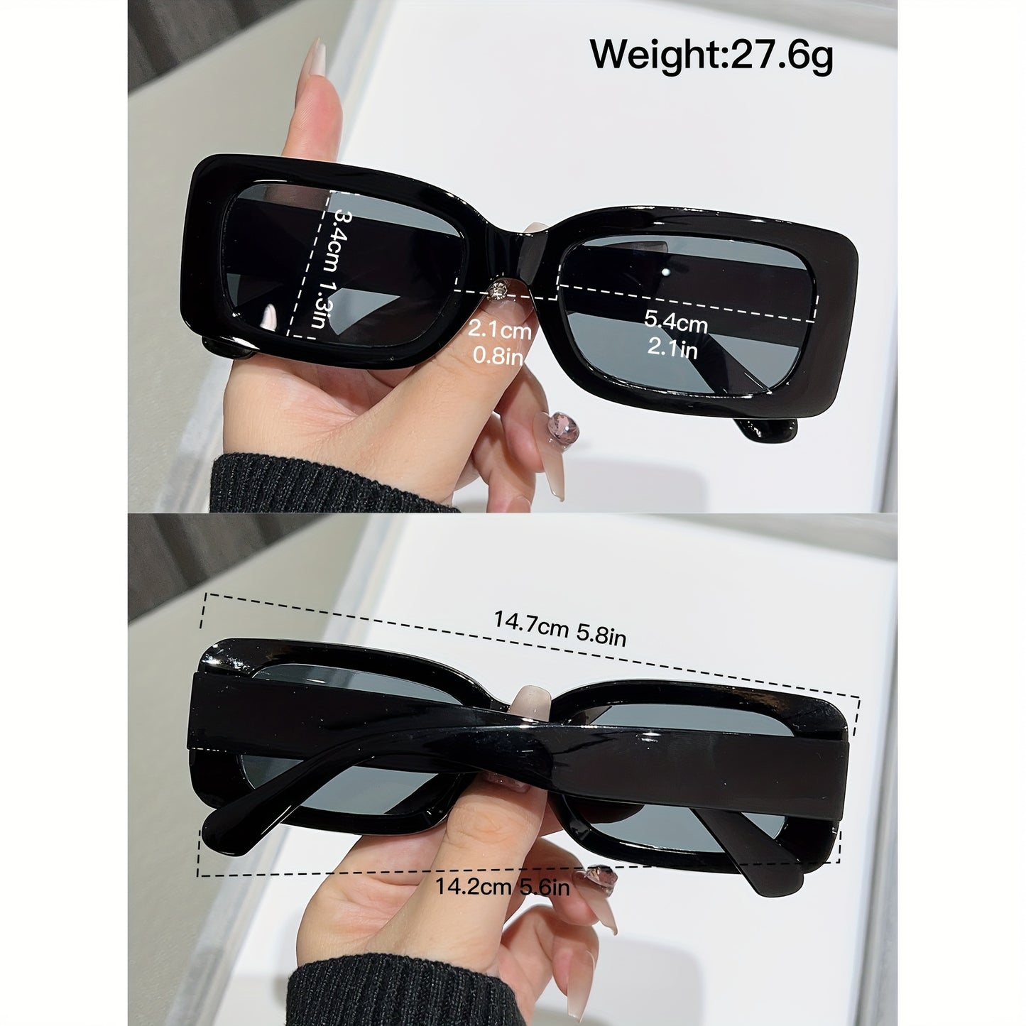 Set de 3 Gafas Clásicas Rectangulares – Diseño Sofisticado para Parejas