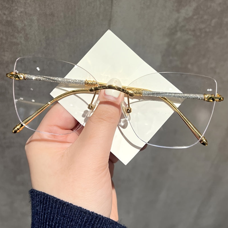 Gafas de Moda sin Montura en Forma de Mariposa – Estilo y Protección en un Solo Accesorio 🦋✨