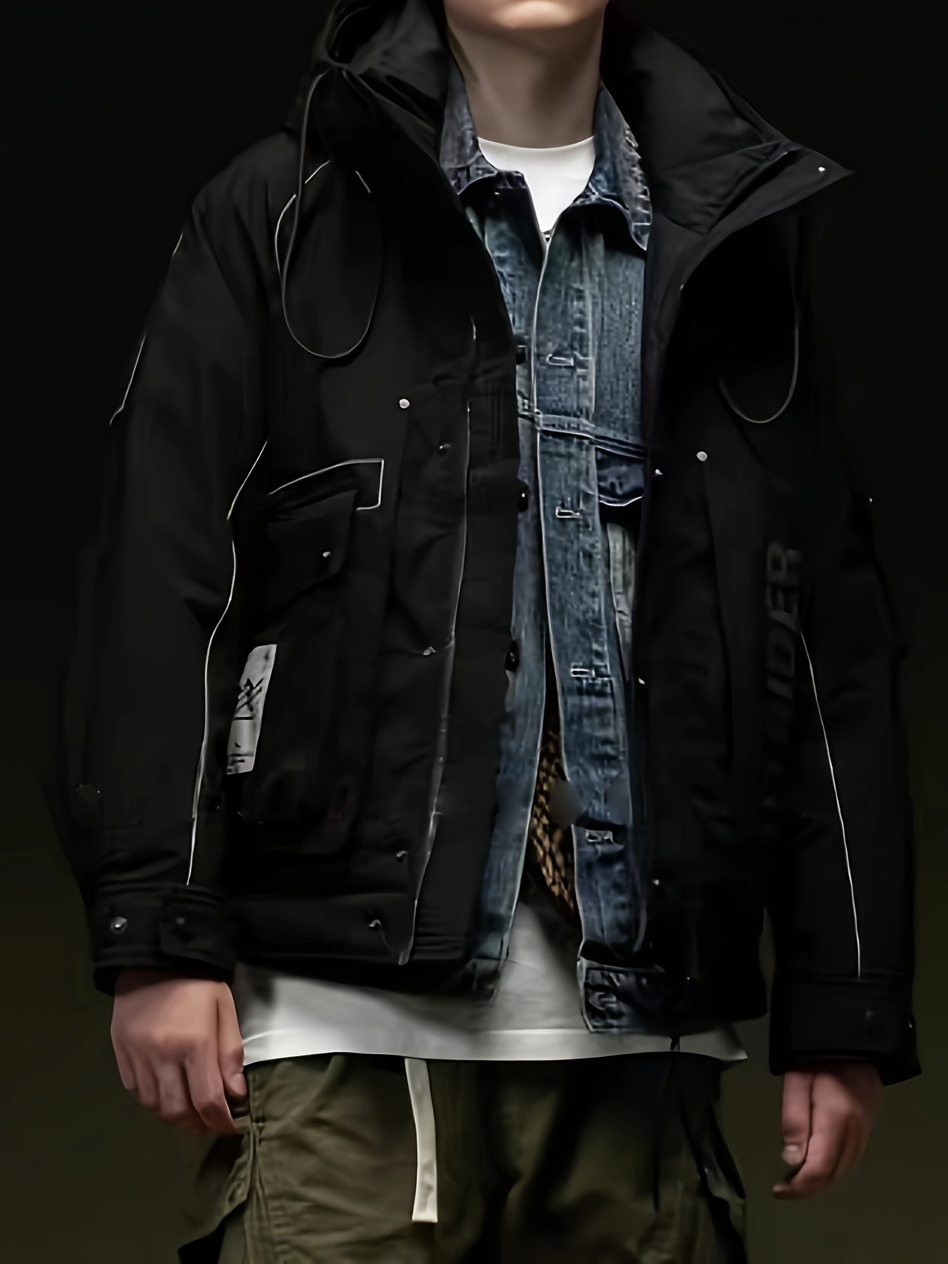 Chaqueta Casual para Hombre con Capucha y Relleno de Plumón – Estilo Moderno, Abrigo Corto de Invierno