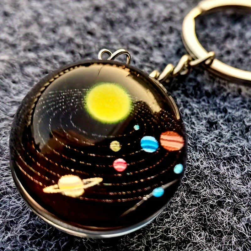 Llavero del Sistema Solar de Aleación de Zinc – Diseño de Nueve Planetas, Accesorio de Moda para Hombre
