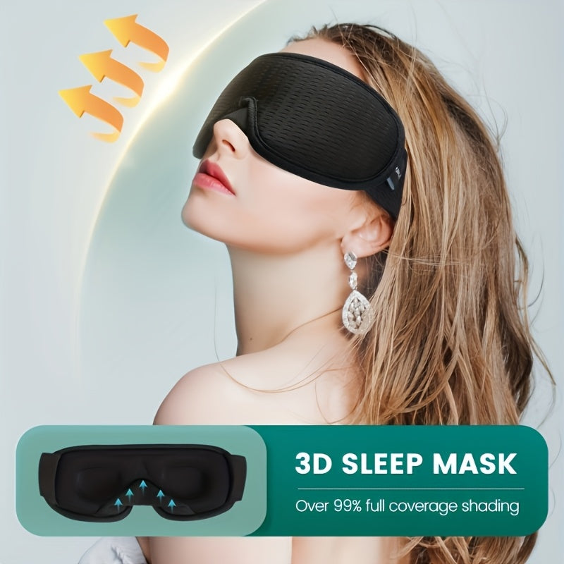Antifaz para Dormir 3D de Lujo – Bloqueo Total de Luz para un Descanso Reparador