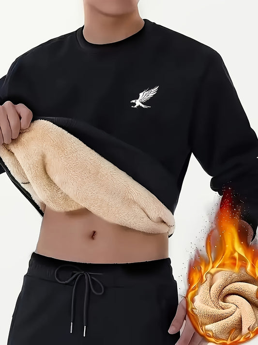 Buzo Térmico de Hombre con Emblema de Águila – Estilo y Calidez para Otoño e Invierno 🦅❄️