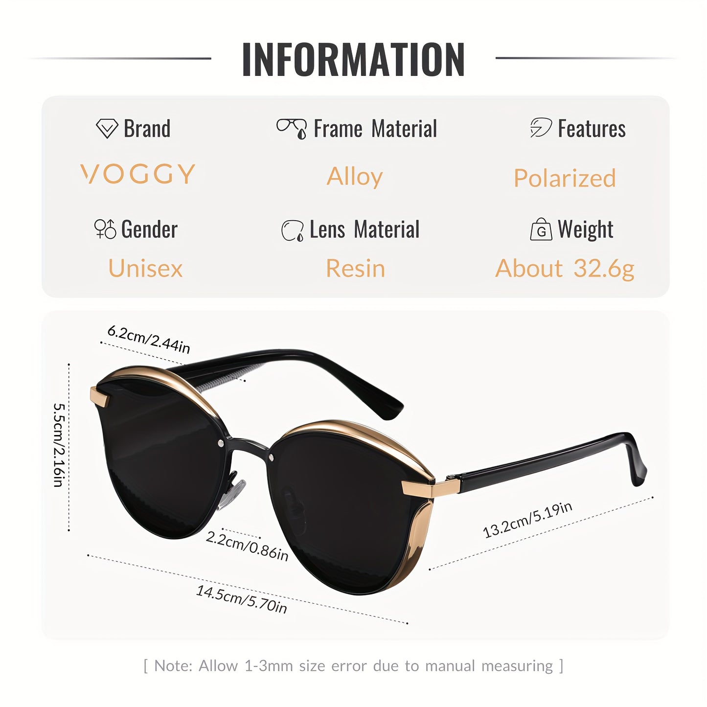 Gafas de Sol Polarizadas VOGGY Retro Butterfly – Protección y Estilo