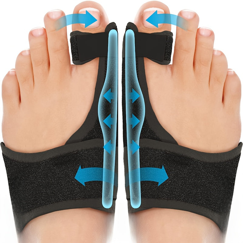 ChatGPT Plus 1 Par de Separadores de Dedos Sin Aroma con Placa Metálica - Tela Transpirable, Soporte Cómodo Día/Noche para Alivio del Dolor y Cuidado de los Pies, Protector de Dedos