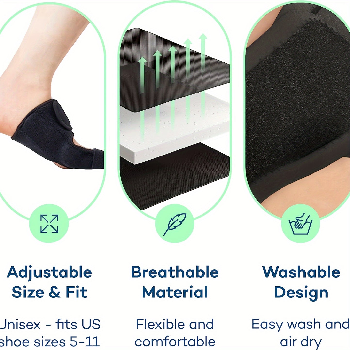 ChatGPT Plus 1 Par de Separadores de Dedos Sin Aroma con Placa Metálica - Tela Transpirable, Soporte Cómodo Día/Noche para Alivio del Dolor y Cuidado de los Pies, Protector de Dedos