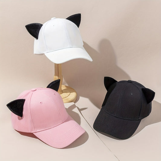Gorra de Béisbol con Orejas de Gato - Estilo Casual y Divertido 🐱🧢
