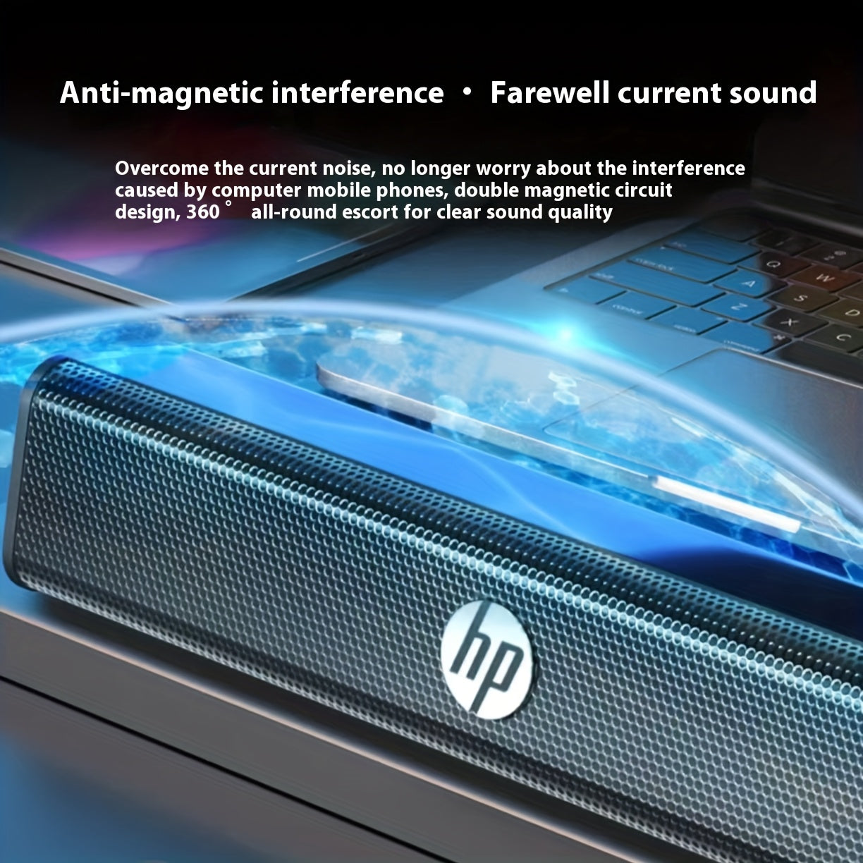 🎵 Barra de Sonido Estéreo HP WS10 – Potente, Compacta y USB