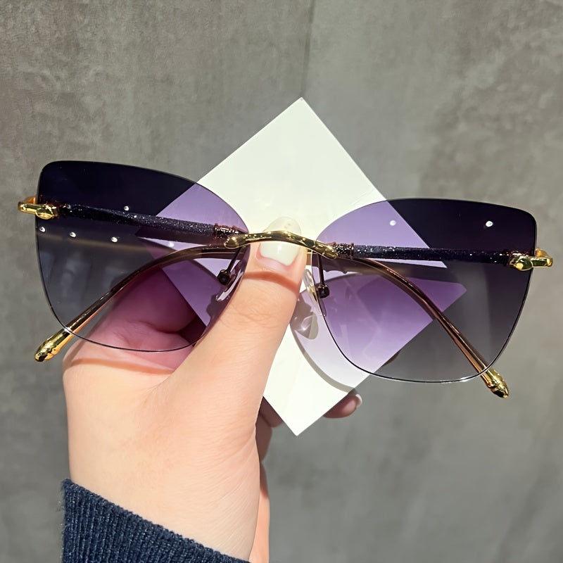 Gafas de Moda sin Montura en Forma de Mariposa – Estilo y Protección en un Solo Accesorio 🦋✨