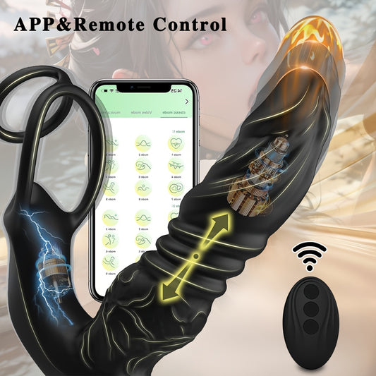 Vibrador 5 en 1 con Anillo Doble y Control por App – Placer de Última Generación 🔥