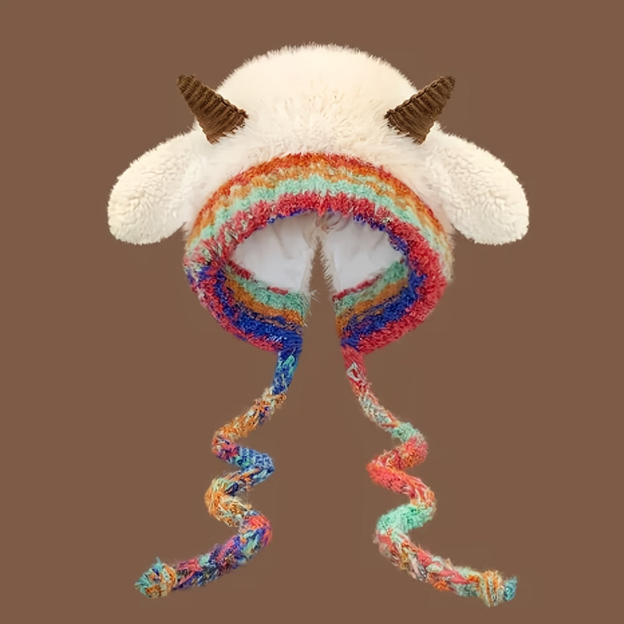 Gorro de Forro Polar con Orejas de Cordero y Pom - Lindo y Perfecto para el Invierno