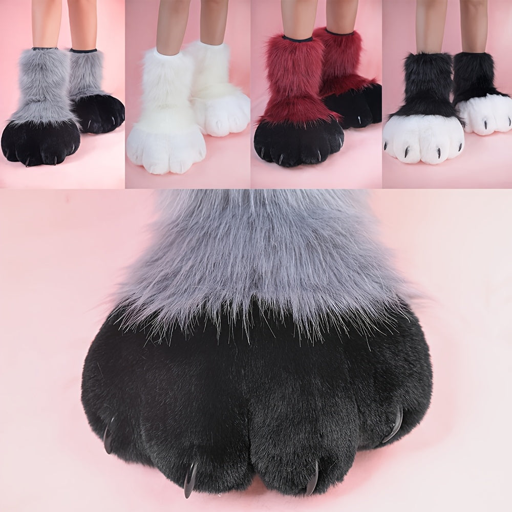 Pantuflas de Peluche con Temática Animal - Panda, Lobo, Perro y Zorro 🐾🐼🐺🦊