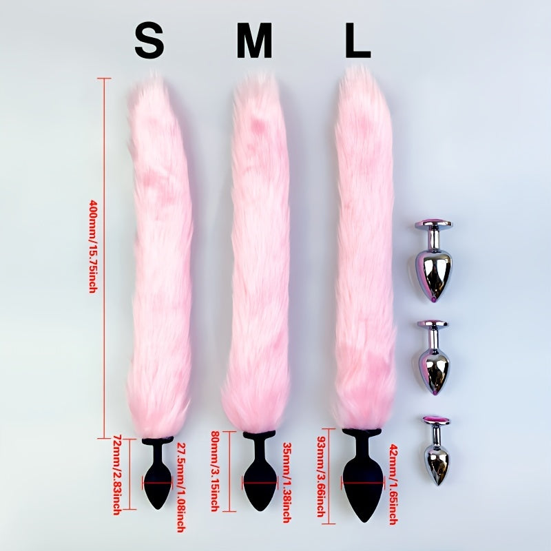 Plug Anal con Cola de Animal y Base de Gema – Seducción, Fantasía y Placer Extremo