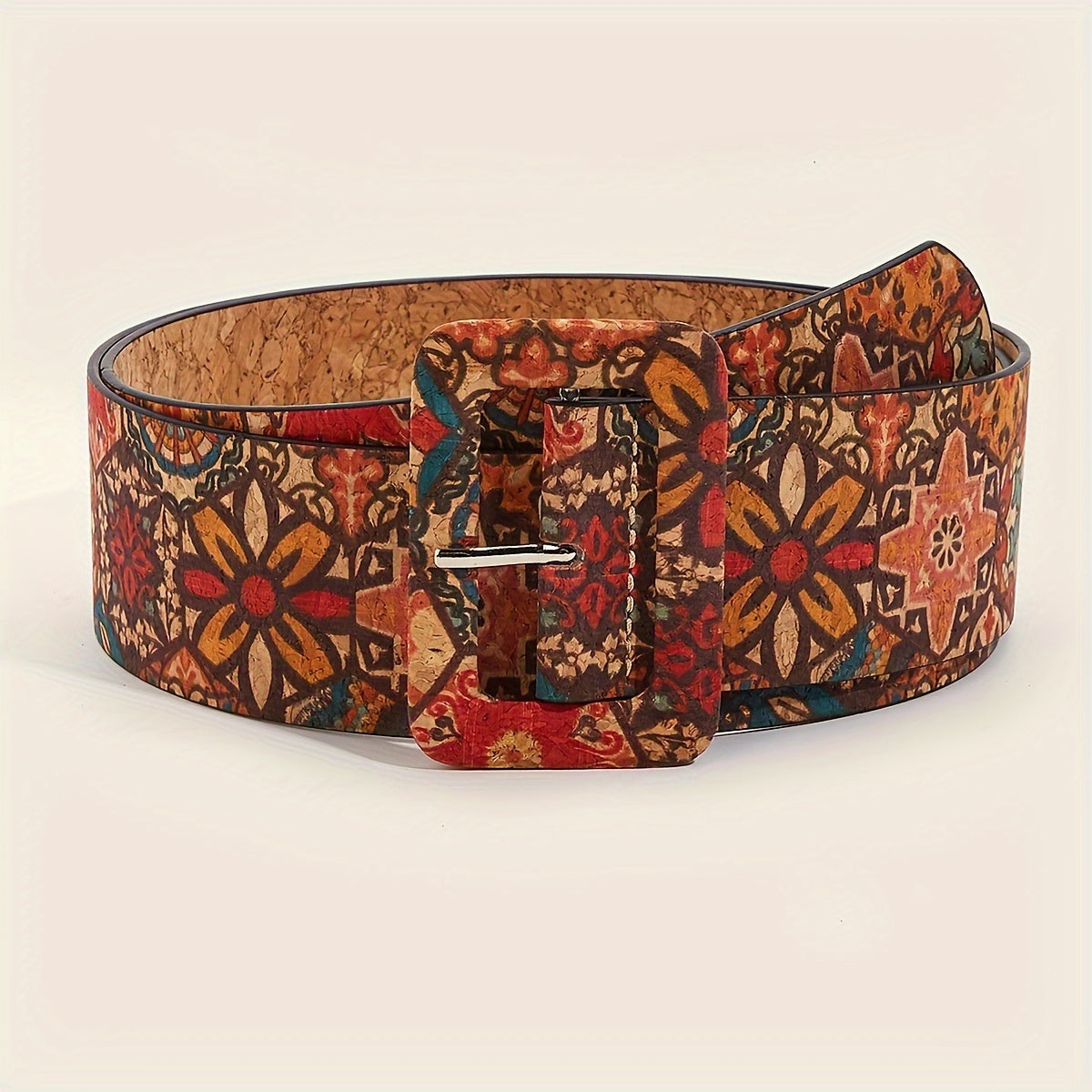 Cinturón Bohemio con Estampado Floral Vintage para Mujer