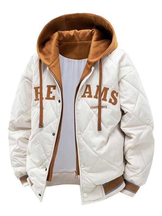 🧥 Chaqueta de Invierno SIJIDOU para Hombre – Estilo Parka con Logo Bordado
