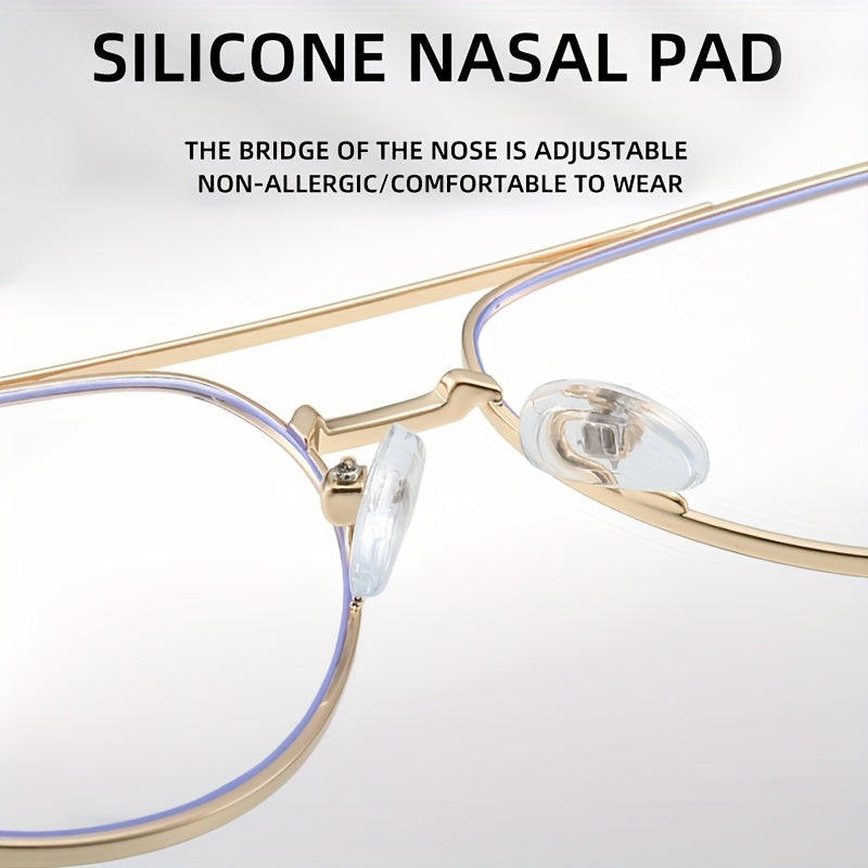 Gafas Retro de Negocios para Hombre – Diseño Elegante con Protección Antiluz Azul