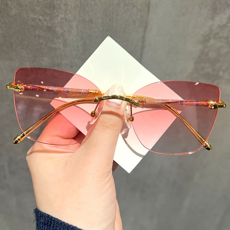 Gafas de Moda sin Montura en Forma de Mariposa – Estilo y Protección en un Solo Accesorio 🦋✨