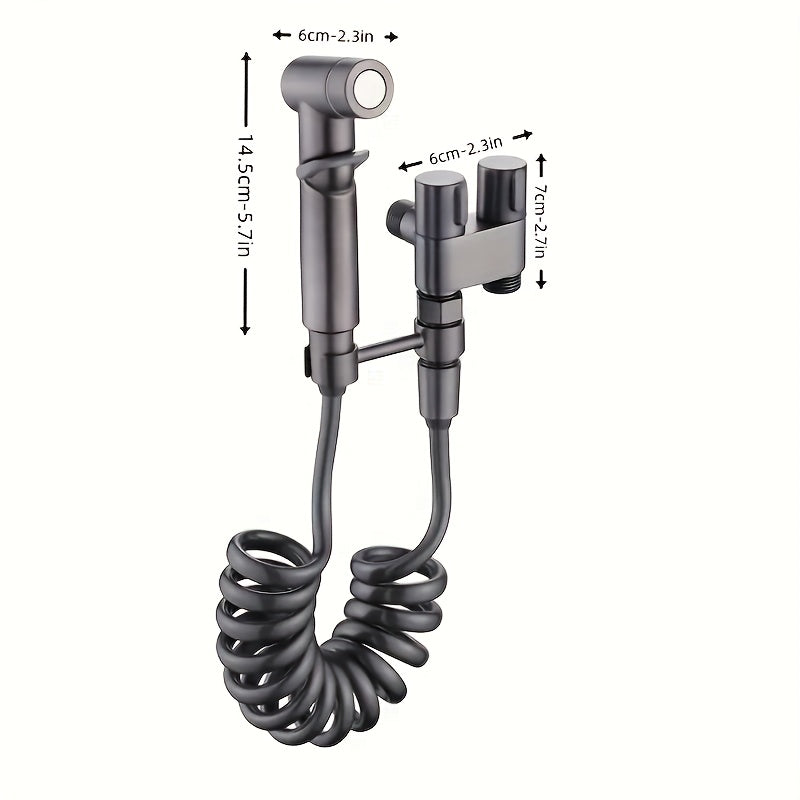 Set de Bidet Rociador de Acero Inoxidable - Doble Función, Montaje en Pared y Presión Ajustable 🚿✨