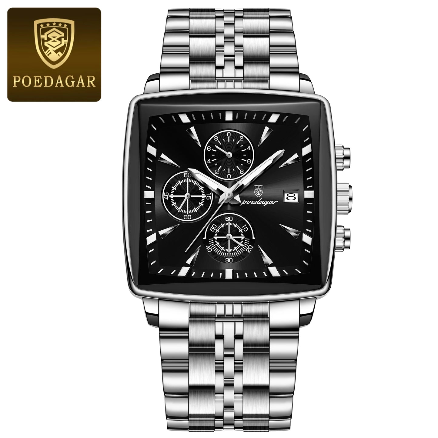 Reloj Deportivo de Lujo POEDAGAR – Resistencia y Estilo en un Diseño Cuadrado ⌚🔥