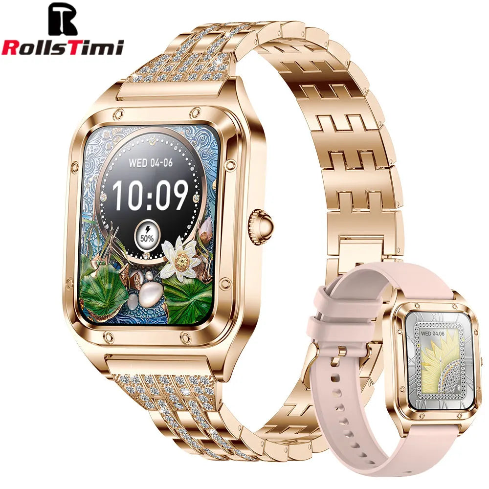 Smartwatch de Lujo Rollstimi Gold Diamond – Tecnología y Elegancia en tu Muñeca ⌚✨