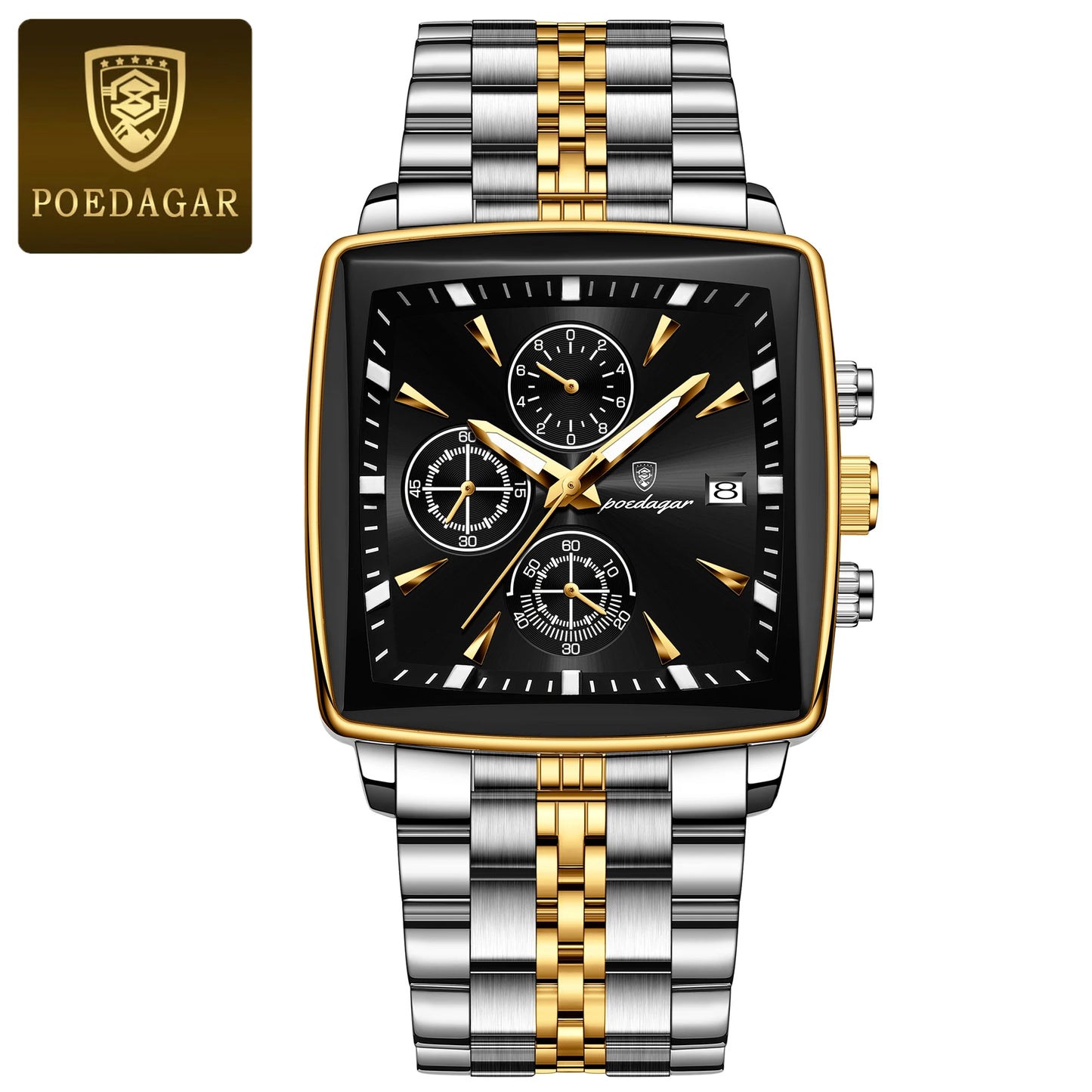 Reloj Deportivo de Lujo POEDAGAR – Resistencia y Estilo en un Diseño Cuadrado ⌚🔥