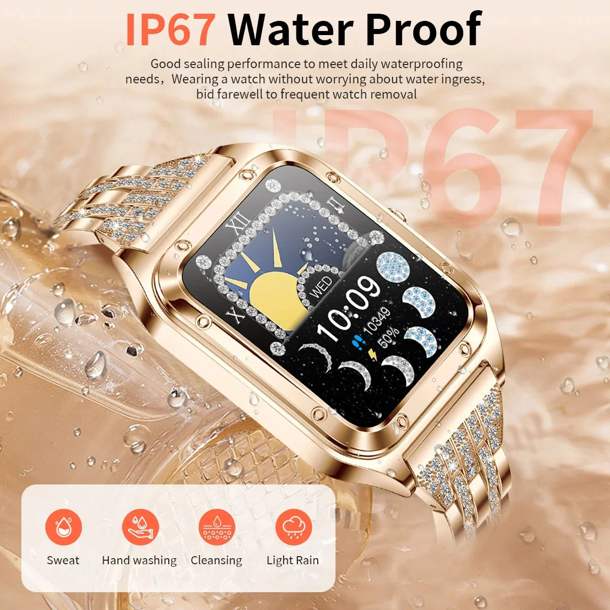 Smartwatch de Lujo Rollstimi Gold Diamond – Tecnología y Elegancia en tu Muñeca ⌚✨