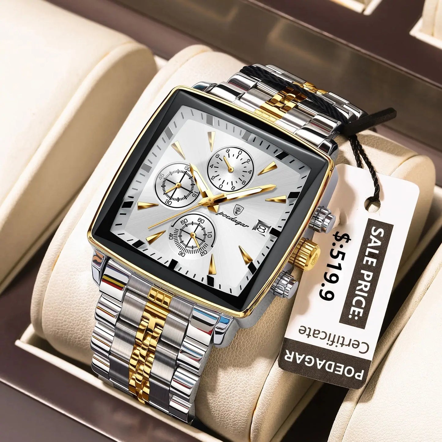 Reloj Deportivo de Lujo POEDAGAR – Resistencia y Estilo en un Diseño Cuadrado ⌚🔥