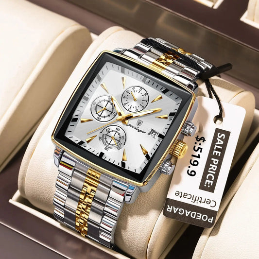 Reloj Deportivo de Lujo POEDAGAR – Resistencia y Estilo en un Diseño Cuadrado ⌚🔥