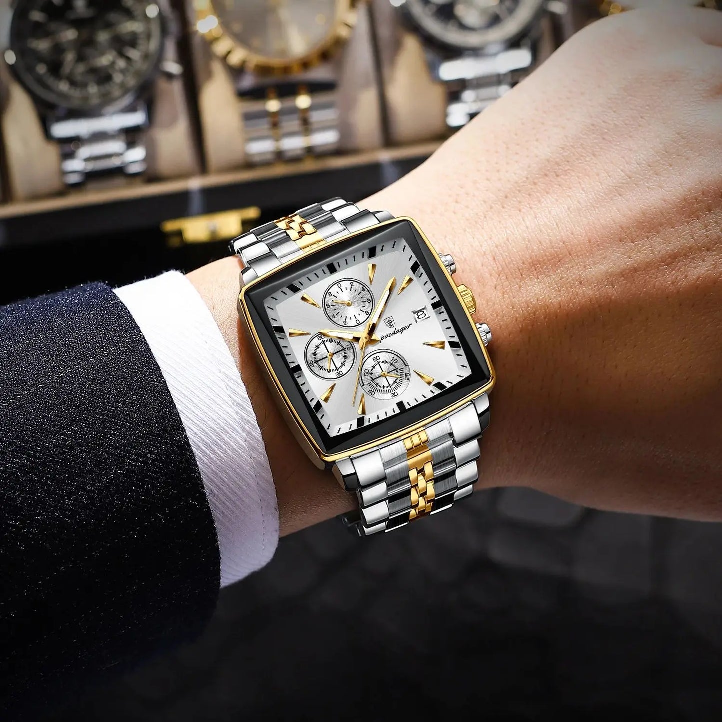 Reloj Deportivo de Lujo POEDAGAR – Resistencia y Estilo en un Diseño Cuadrado ⌚🔥