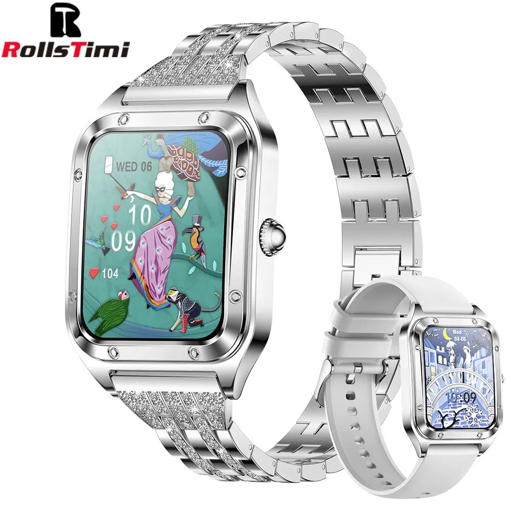 Smartwatch de Lujo Rollstimi Gold Diamond – Tecnología y Elegancia en tu Muñeca ⌚✨