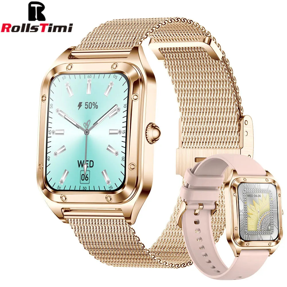 Smartwatch de Lujo Rollstimi Gold Diamond – Tecnología y Elegancia en tu Muñeca ⌚✨