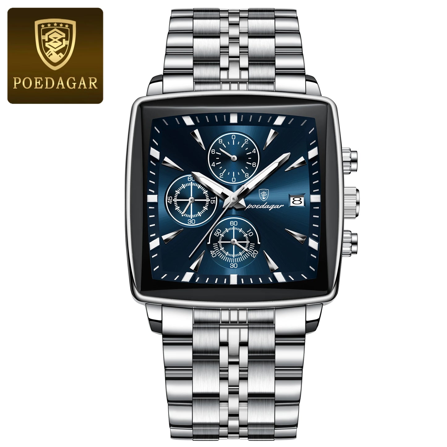 Reloj Deportivo de Lujo POEDAGAR – Resistencia y Estilo en un Diseño Cuadrado ⌚🔥