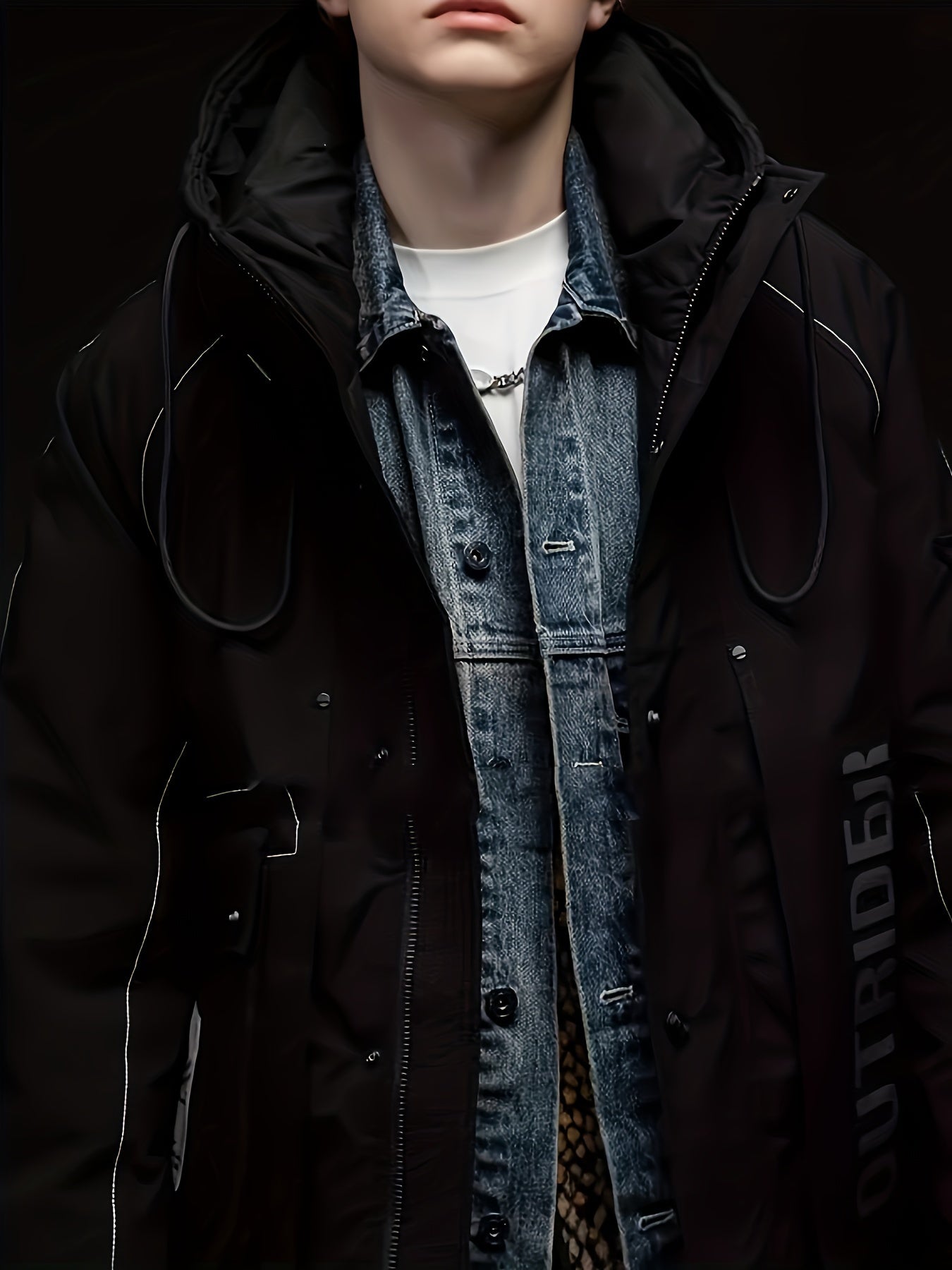 Chaqueta Casual para Hombre con Capucha y Relleno de Plumón – Estilo Moderno, Abrigo Corto de Invierno