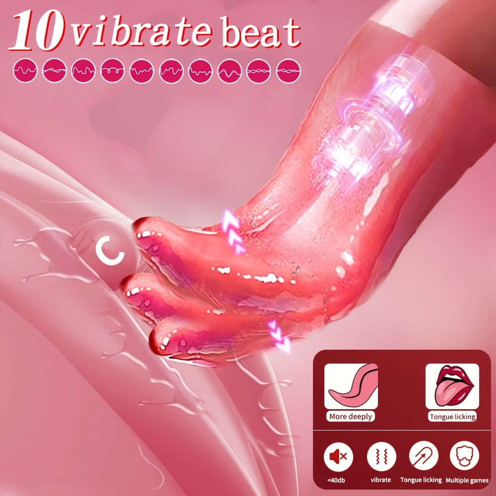 Vibrador Estimulador de Lengua Recargable – 10 Modos de Placer Intenso 🔥