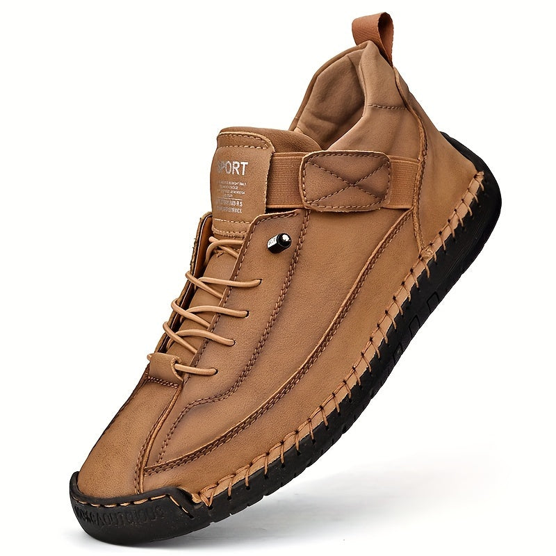 Plus Zapatillas de Hombre Plus Size con Costuras, Cierre de Velcro y Cordones, Resistente al Desgaste, Para Actividades al Aire Libre