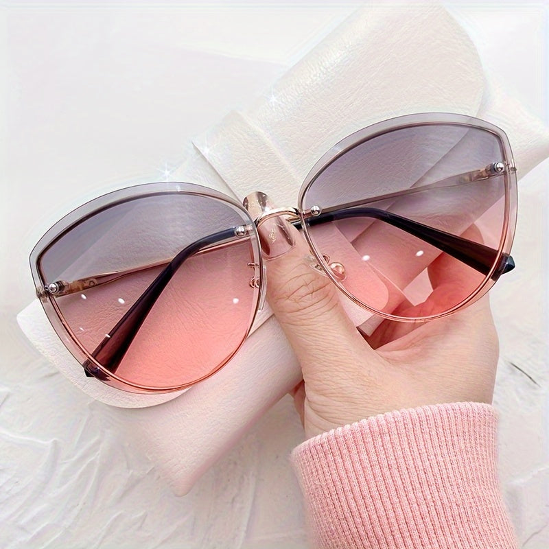 Gafas de Moda "Cat Eye" Estilo Coreano – Diseño Irregular y Lentes Efecto Océano