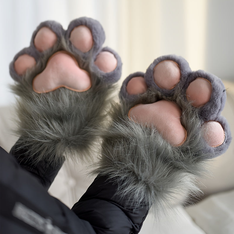 Guantes de Pata de Gato con Terciopelo Acolchado - Inspirados en Anime 🐾✨