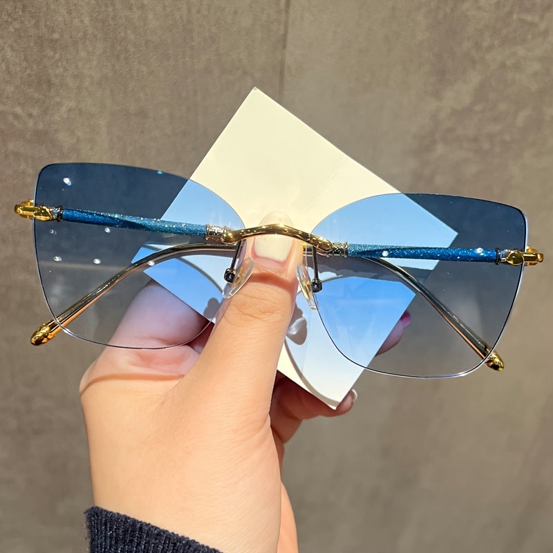 Gafas de Moda sin Montura en Forma de Mariposa – Estilo y Protección en un Solo Accesorio 🦋✨