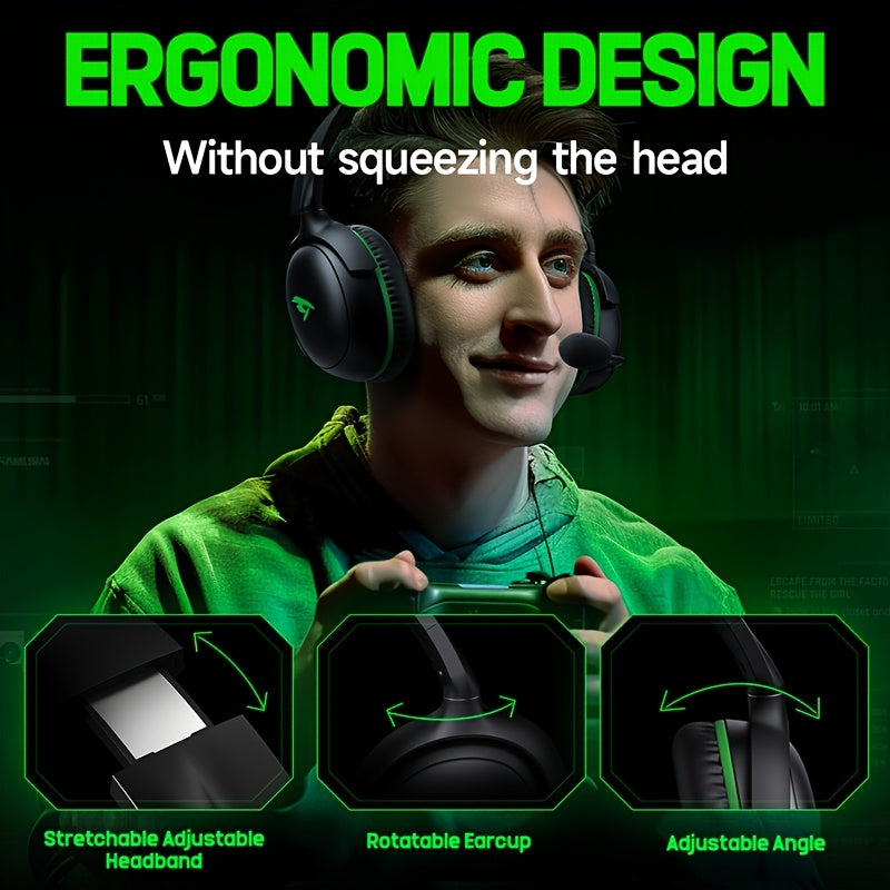 🎧 KOFire Auriculares Inalámbricos para Gaming – Compatibles con XBOX, PS5, PC y más | Micrófono con Cancelación de Ruido | Sonido Hi-Fi | Hasta 60h de Juego