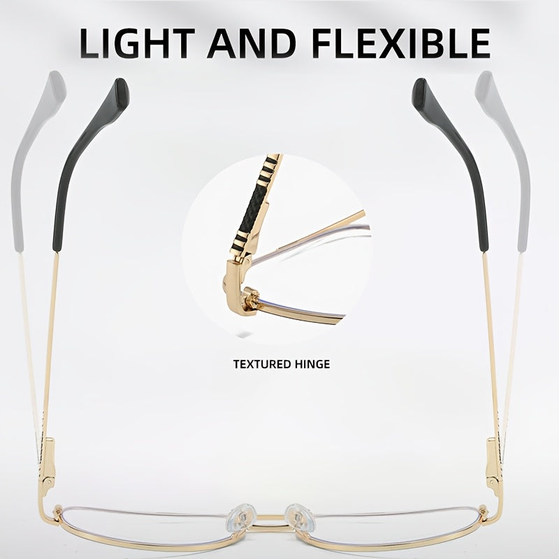 Gafas Retro de Negocios para Hombre – Diseño Elegante con Protección Antiluz Azul