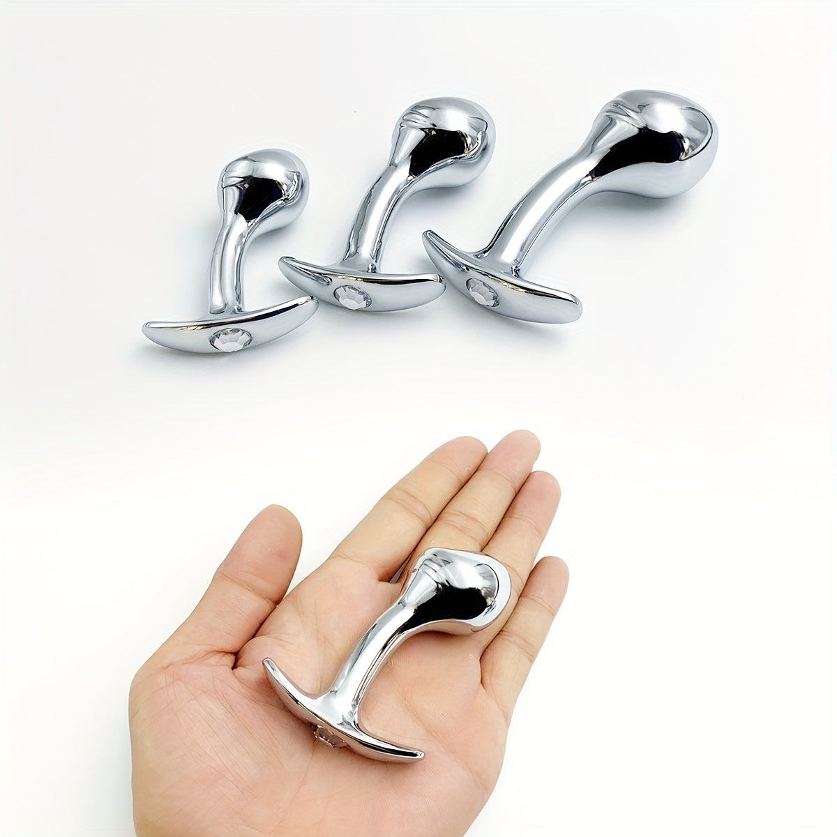 Plug Anal de Metal con Base de Gema – Lujo, Sensación y Placer Extremo 🔥