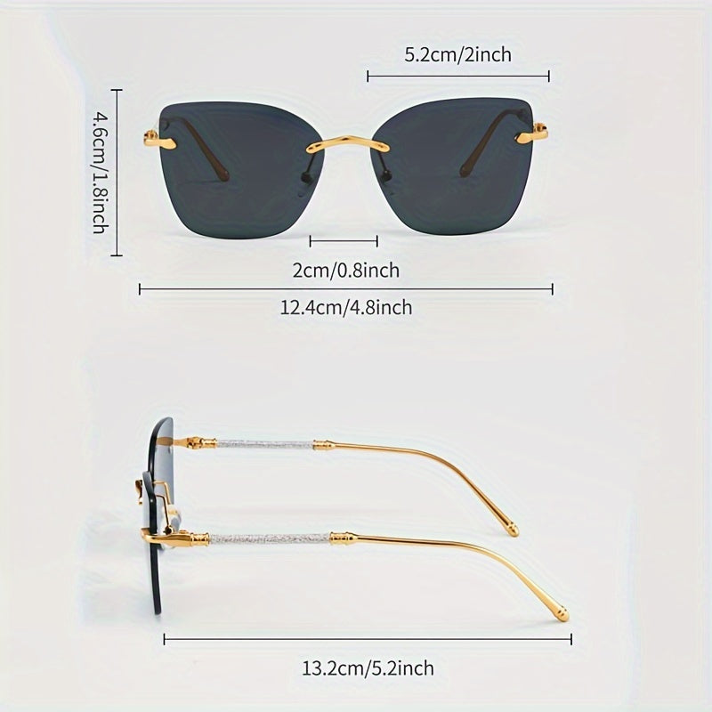 Gafas de Moda sin Montura en Forma de Mariposa – Estilo y Protección en un Solo Accesorio 🦋✨