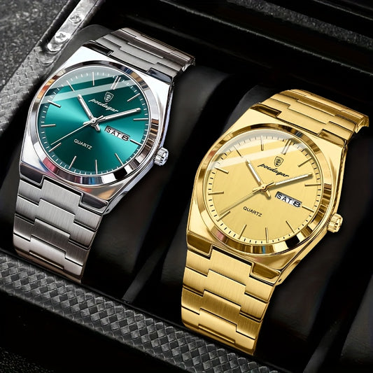 ⌚ Set de 2 Relojes de Cuarzo Luminiscentes - Elegancia y Estilo para Hombres ✨